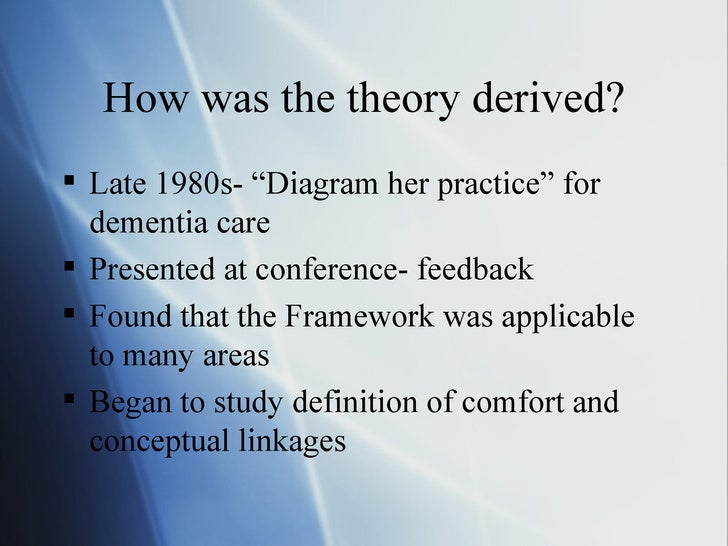 comfort theory, kathy kolcaba presentation by erin carline rn, bsn, \u2026 Roy Nursing Theory Diagram conceptual frameworkplease refer to handout for definitions; 7